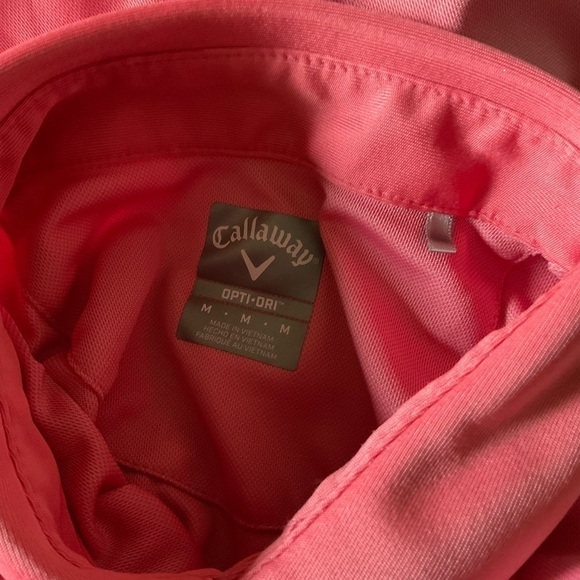 Men’s used size M medium opti dri polo Callaway red shirt - Picture 2 of 4